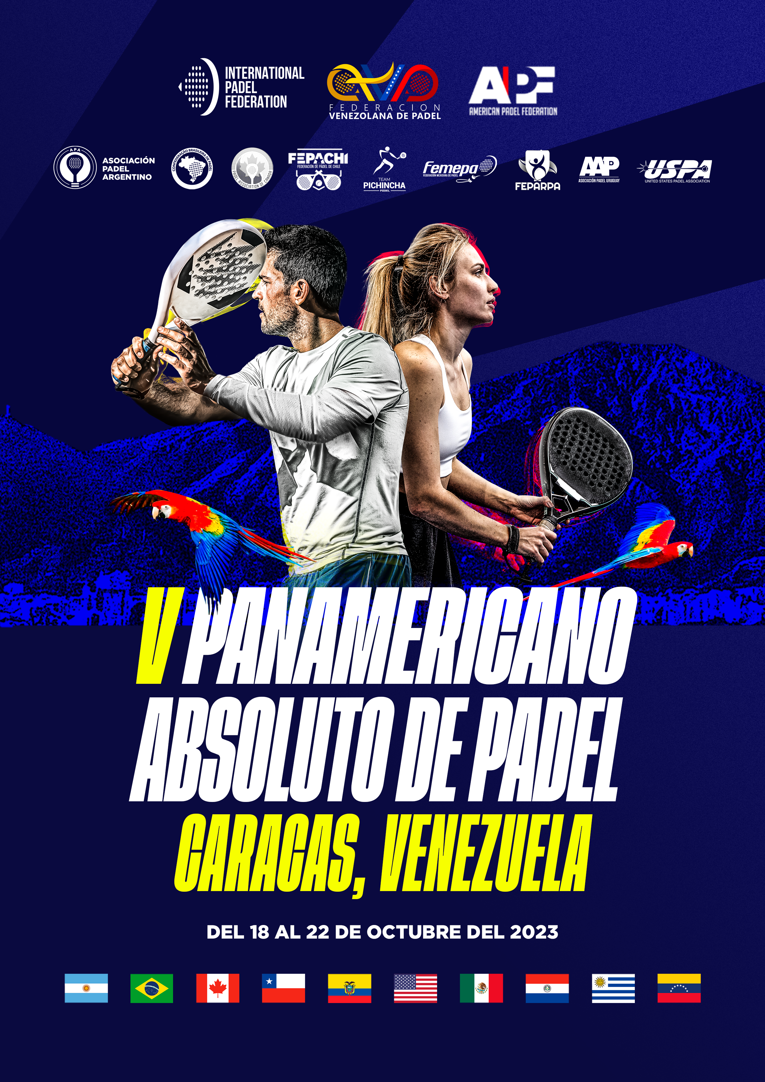 Venezuela será la sede del V Panamericano Absoluto de Pádel APF 2023